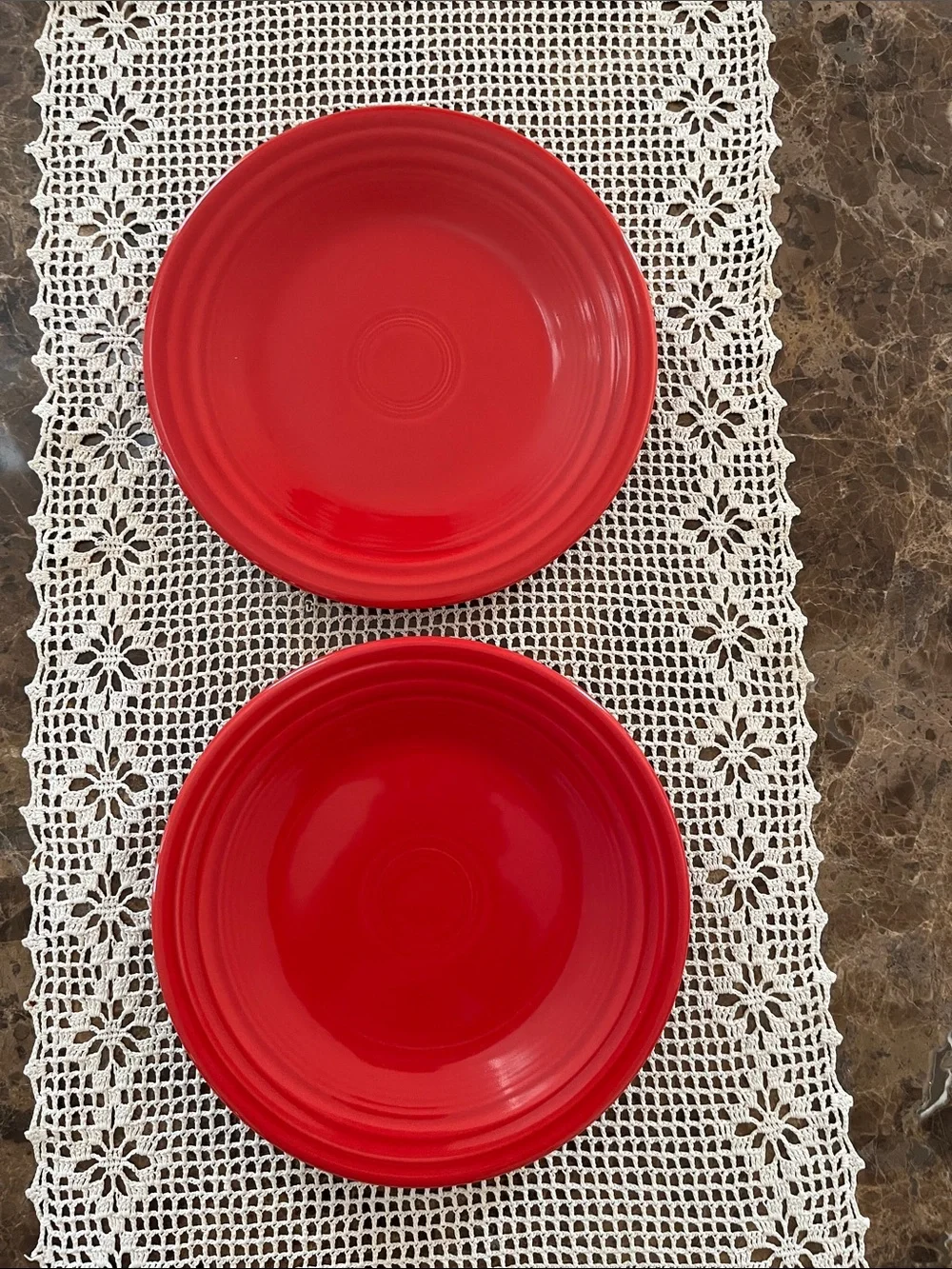 New! Fiesta Scarlet Red Luncheon Plates 9” Set of 2~Lead-Free